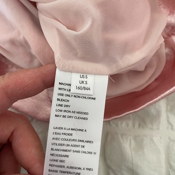 Urban Outfitters Pink Ruched Satin Dress - Picture 8 of 8